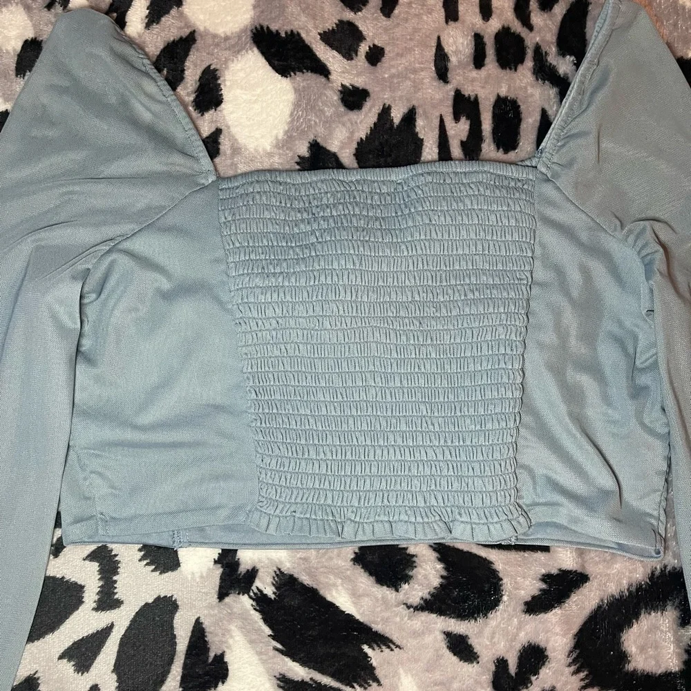 American Eagle Outfitters Blue Long Sleeve Top